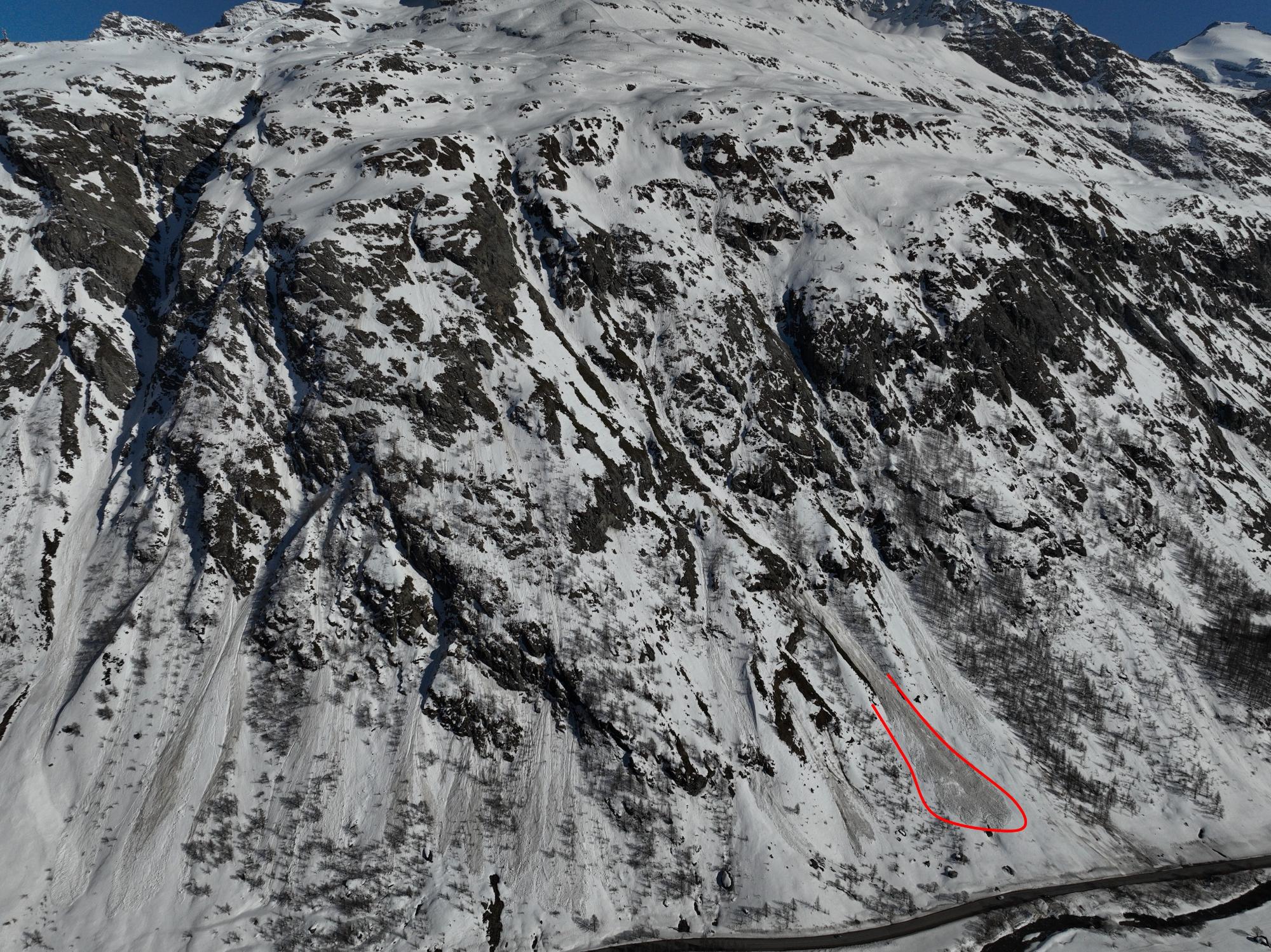 Avalanche Alpes Grées, secteur Pointe d'Andagne - Rosse Zaille, Rosse Zaille - Photo 1 - © C. Périllat